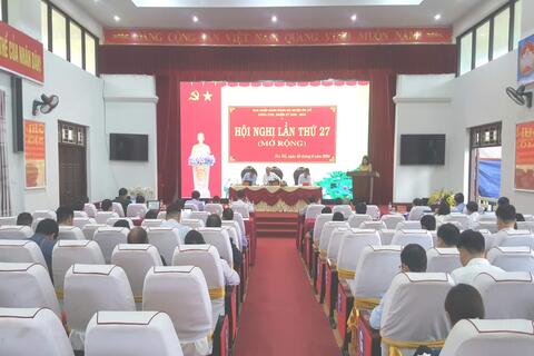Hội nghị Ban Chấp hành Đảng bộ huyện lần thứ 27 (Mở rộng) khóa XVIII, nhiệm kỳ 2020 - 2025