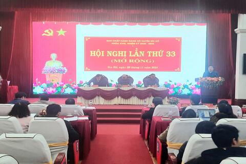 Hội nghị Ban Chấp hành Đảng bộ huyện (mở rộng) lần thứ 33